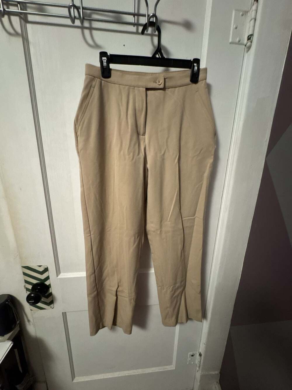 Investments Women's Tan High Rise Pleated Trousers Size 10S